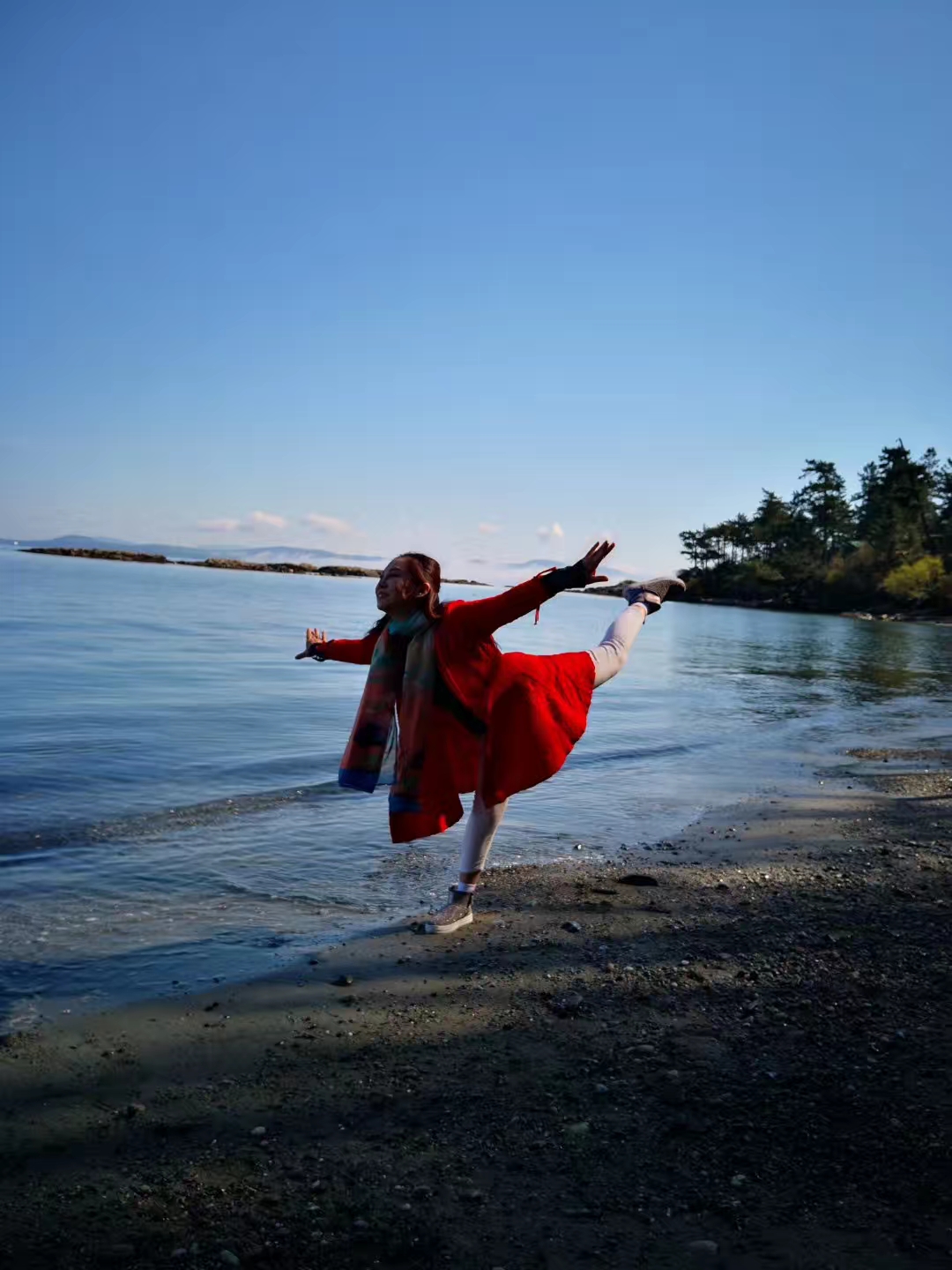 2019年3月30日上午，Balmacarra海边公园。我还会飞哦。祖传的童子功。卫九如。